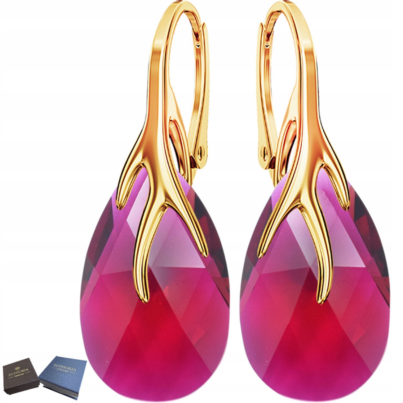 Pozlacené Stříbrné Náušnice 925 Závěsné Stříbrné šperky pro ženy Dlouhé