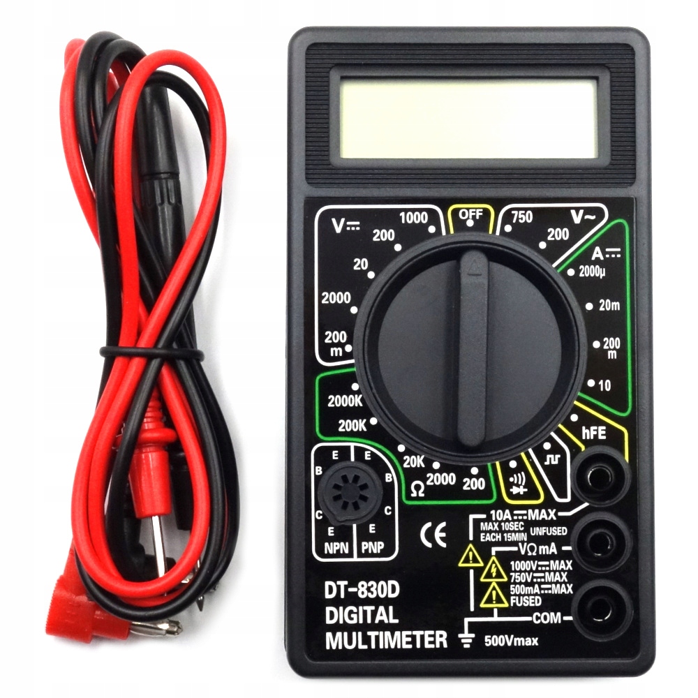 Multimetr Miernik Elektroniczny Cyfrowy DT-830D Buzzer