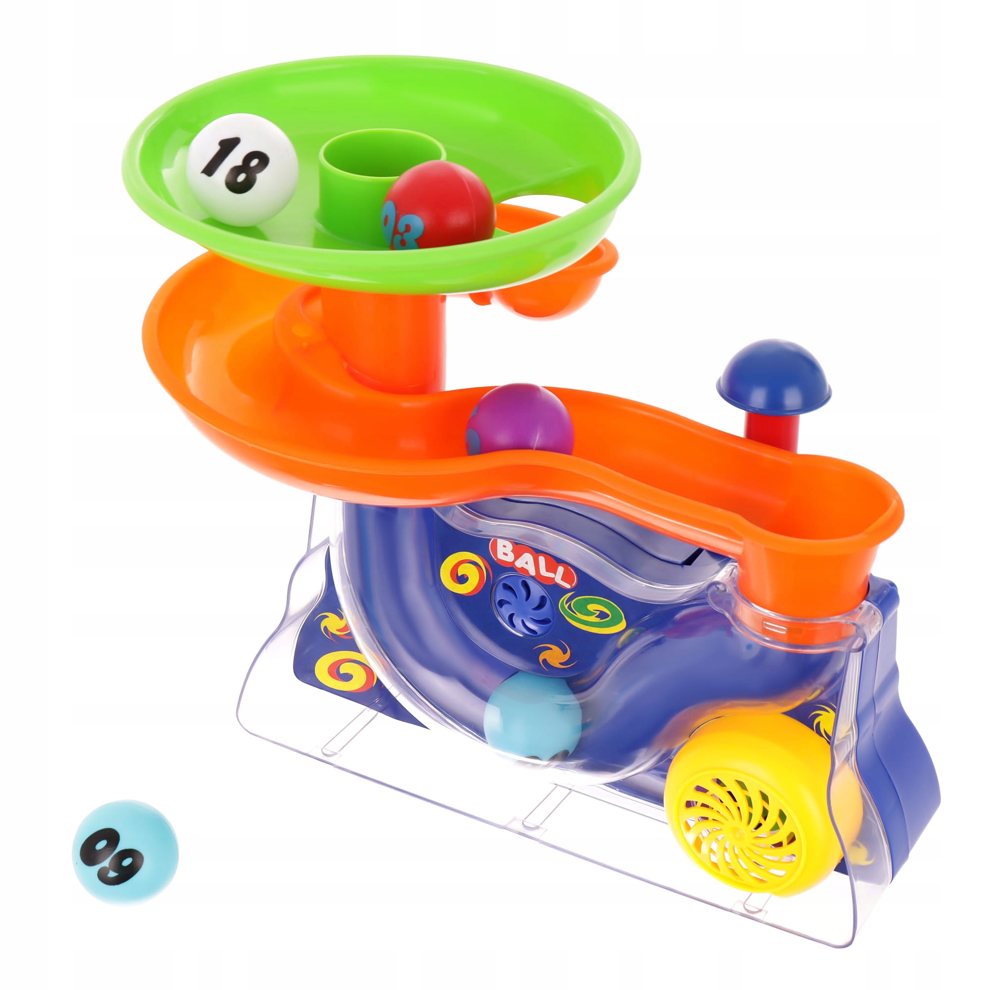 LT110 FONTANNA PIŁEK SKACZĄCE PIŁKI PIŁECZKI ZJEŻDZALNIA WYRZUTNIA PIŁEK Marka LandToys