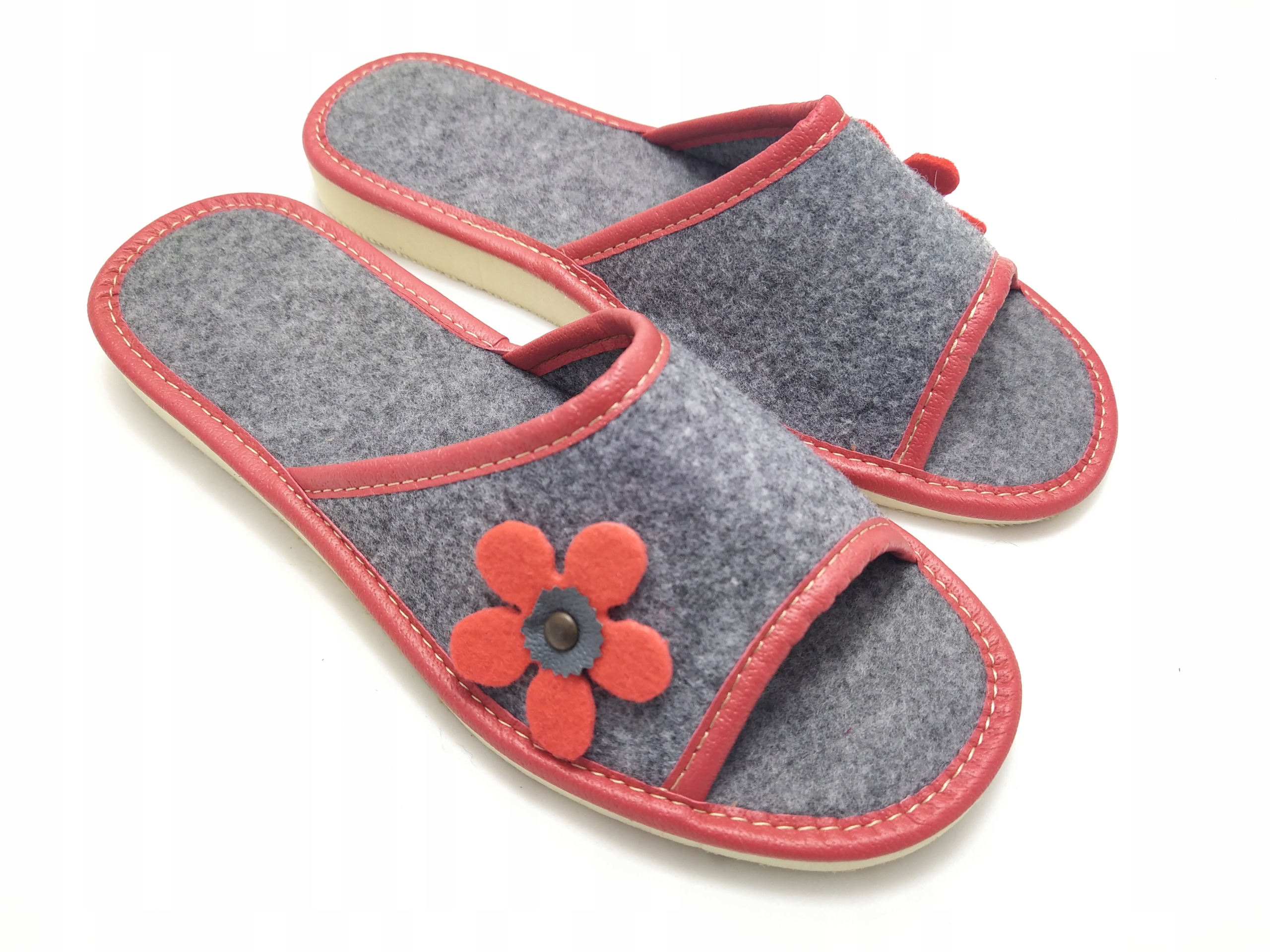 

Damskie klapki pantofle Filcowe laczki 37