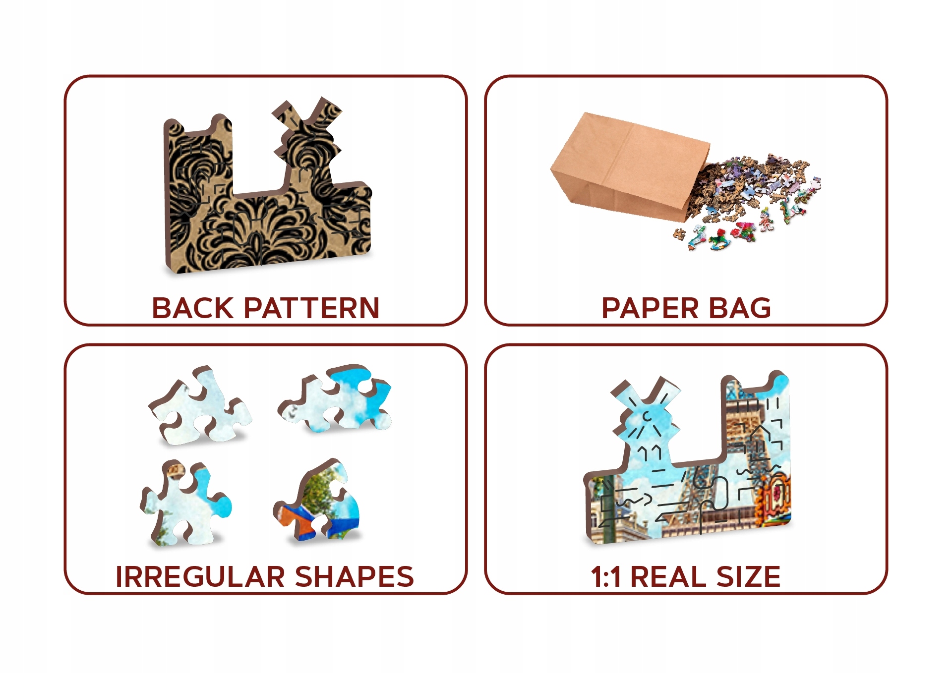 Puzzle Drewniane Paris Day Out 500 +5 elementów Marka WoodenCity