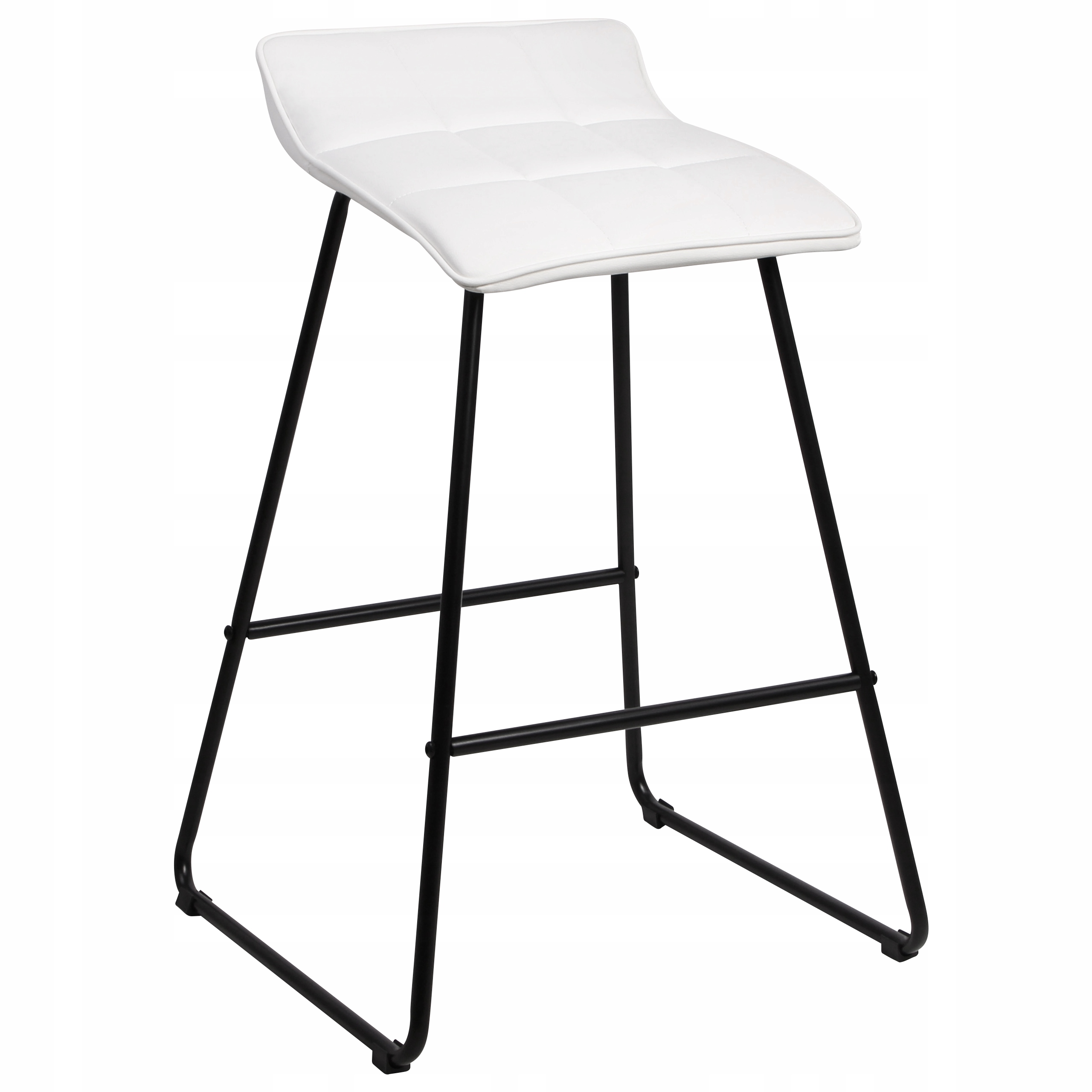 Hoker 75 cm Krzesło Barowe Profilowane kolor Biały