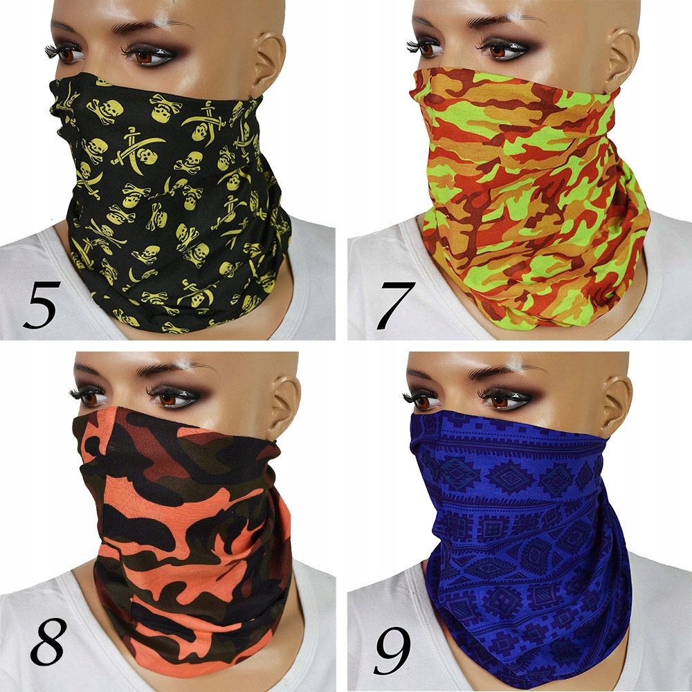 Maseczka Komin Maska na Twarz BUFFA 12 w 1 Model Komin Maseczka