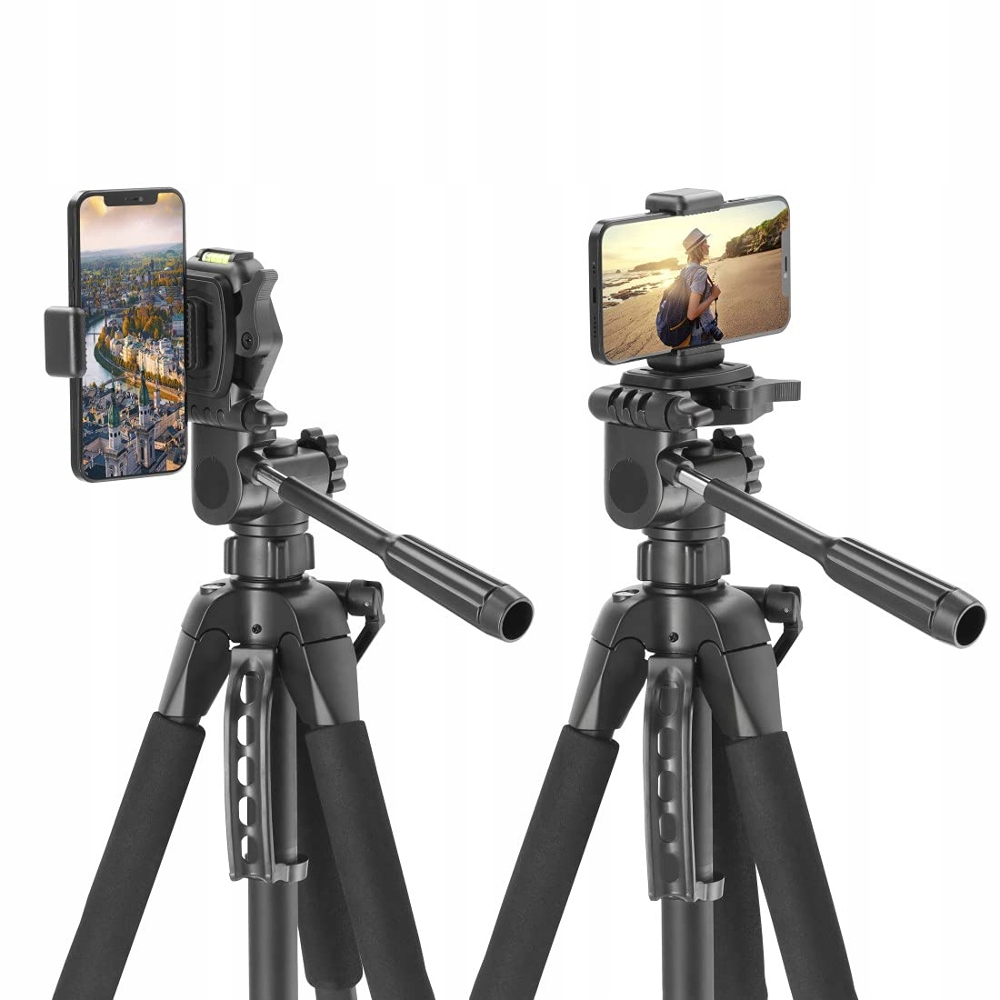 HAMA Statyw Aparat Akcja 165cm Lekki Z Uchwyt Telefonu Tripod 3D Czarny — miniatura 4