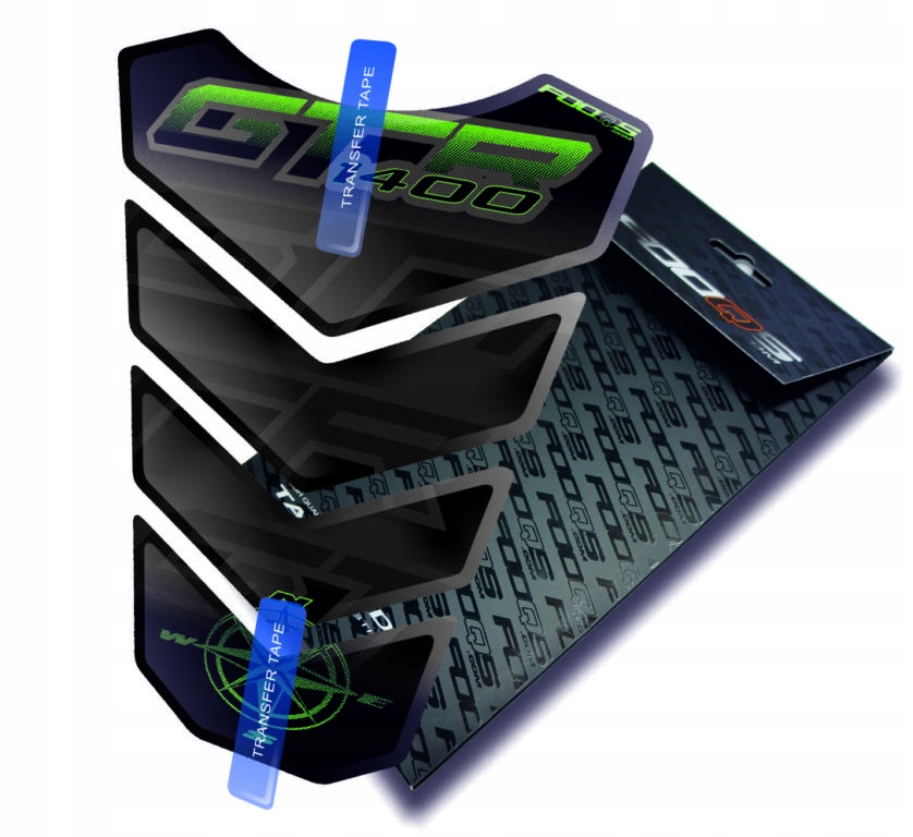 Tank-pad od firmy Fooqs pro Kawasaki GTR-1400 GTR1400 Černý Zelený