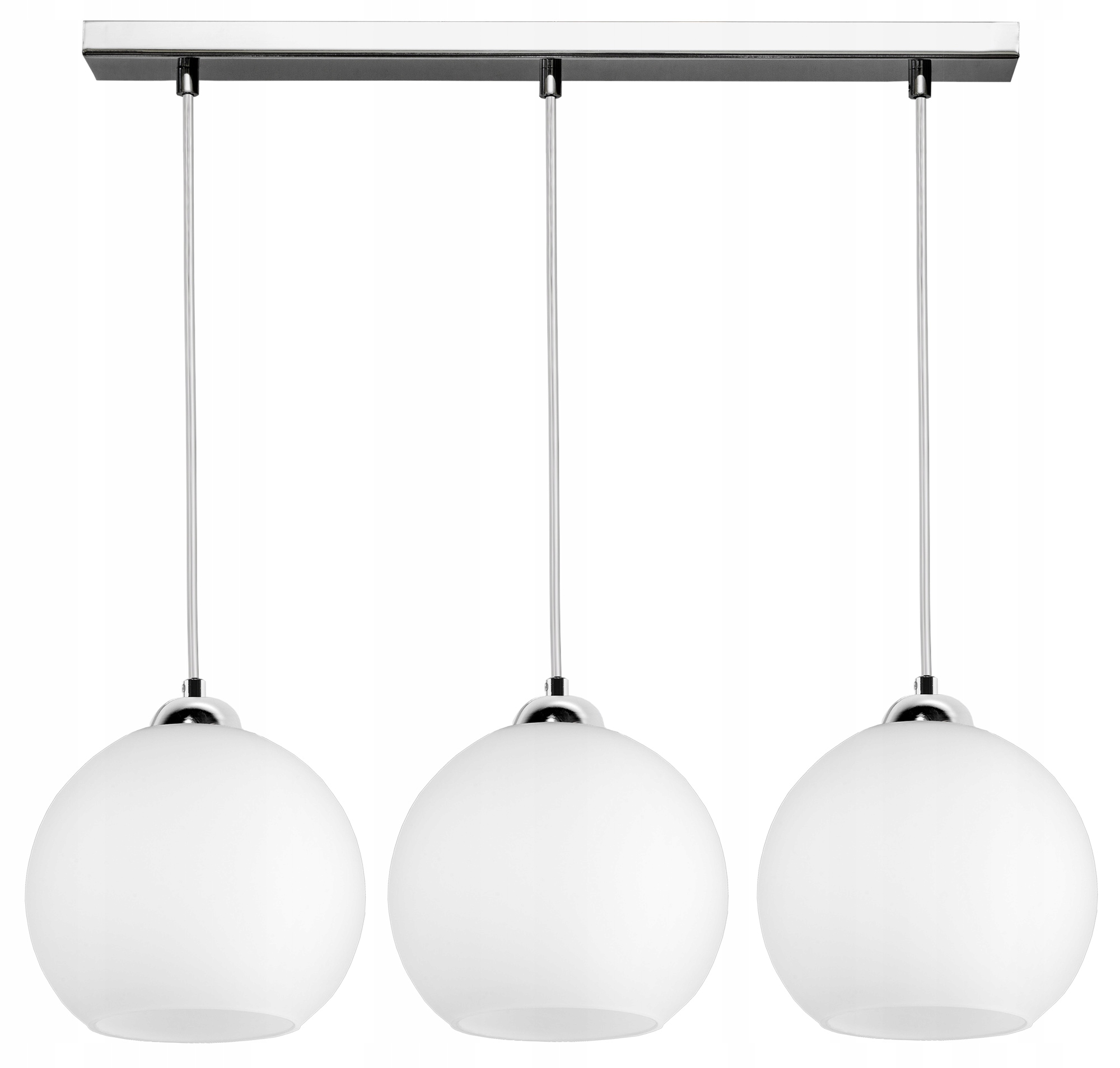 

Lampa Wisząca Plafon Żyrandol Szkło Kule Chrom Led