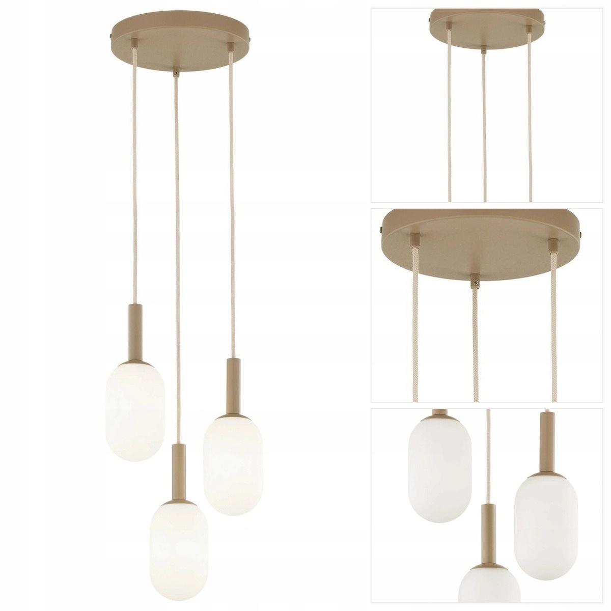 Závěsná béžová lampa Pluum moderní nad jídelní stůl Sigma Lighting