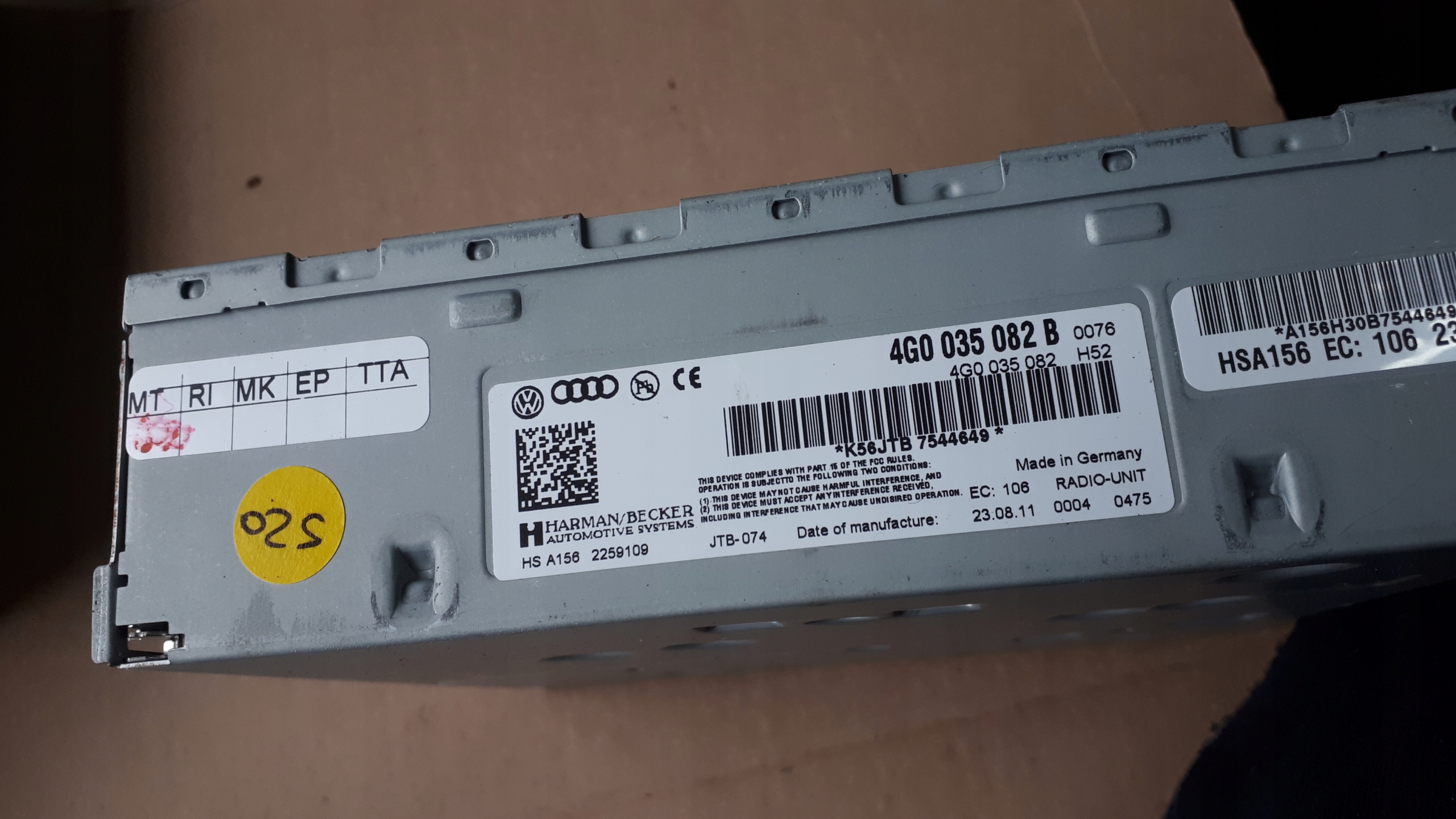 S4 B8 A4 TUNER MODULO RADIA 4G0035082B A5 S5 Q5