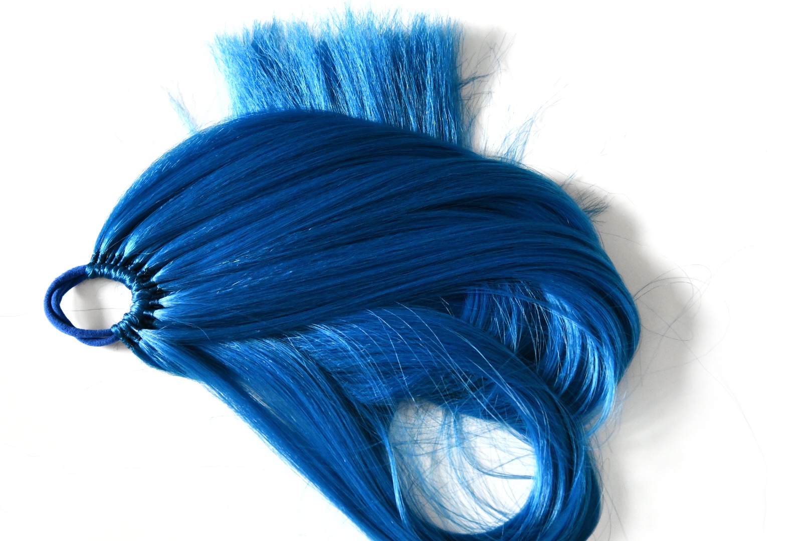 Culík na gumičce, prodloužení culíku tmavě modrá M 80g