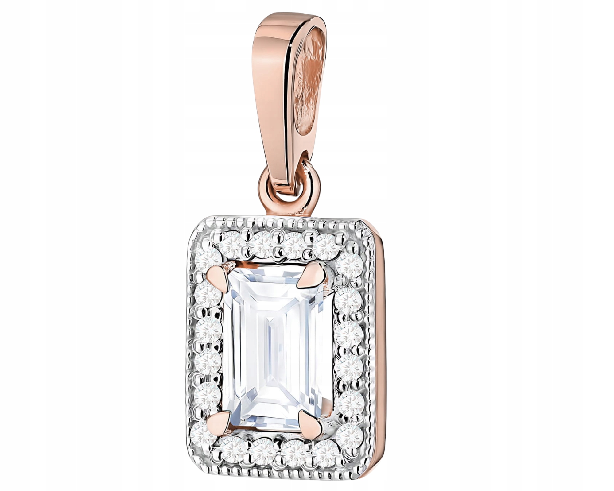 Rozové zlato Přívěsek Brilianty Lab Diamanty Zlato 585 Dárek Gravírování