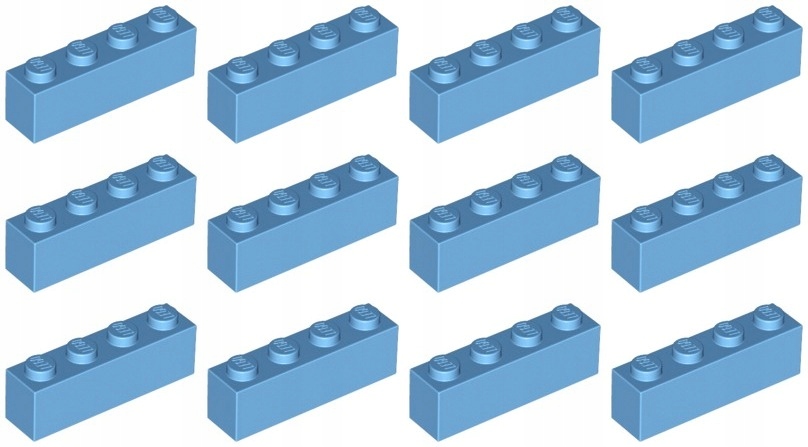 

Lego 3010 Klocek 1x4 niebieski śr. (20g) 12 szt.