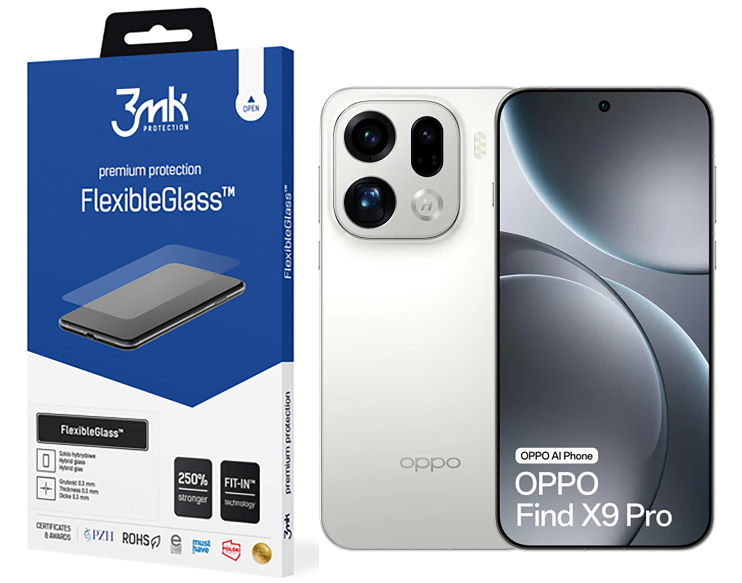 Hybridné sklo Flexibleglass 3MK pre Oppo Find X9 Pro