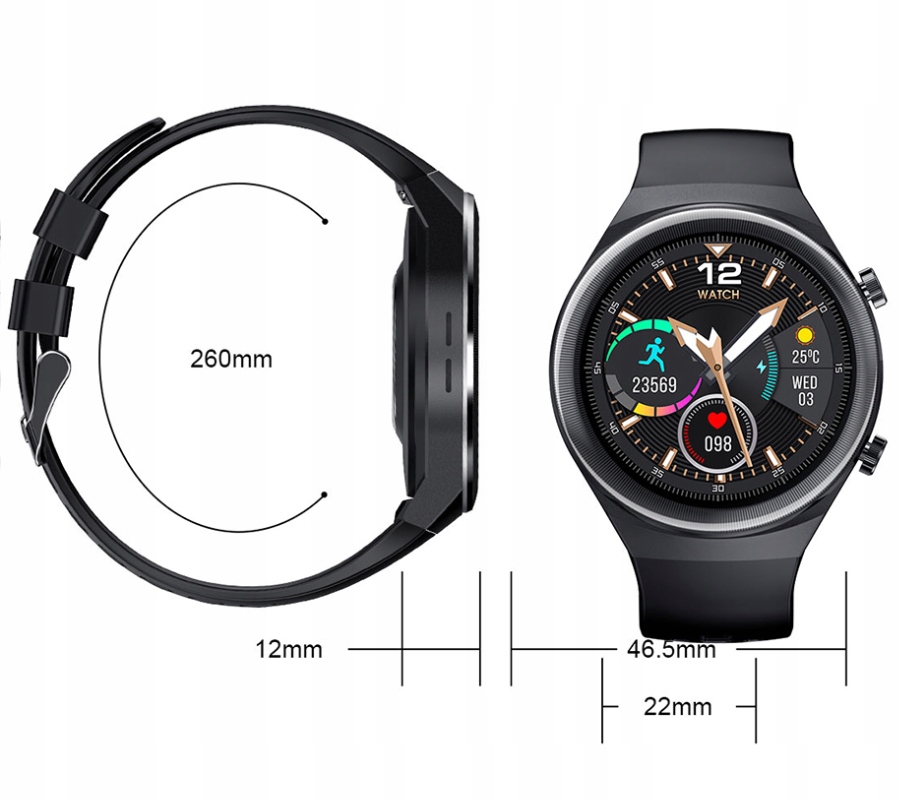 SMARTWATCH RUBICON RNCE68 PULS SMS ROZMOWY BT CALL Rodzaj smartwatch