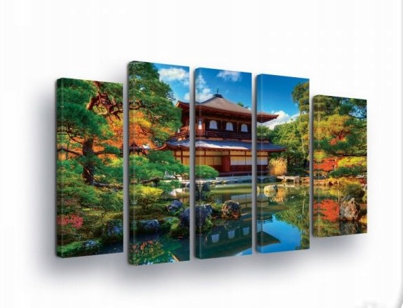 Obraz 150x100 Japonská záhrada pagoda rybník odraz jeseň harmónia pokoj