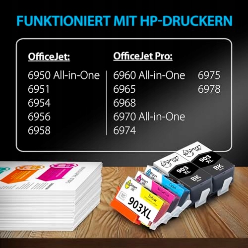 SMART INK Zestaw Tuszy Zamiennych HP 903XL 5szt Officejet 6950 6960 6970 — miniatura 2