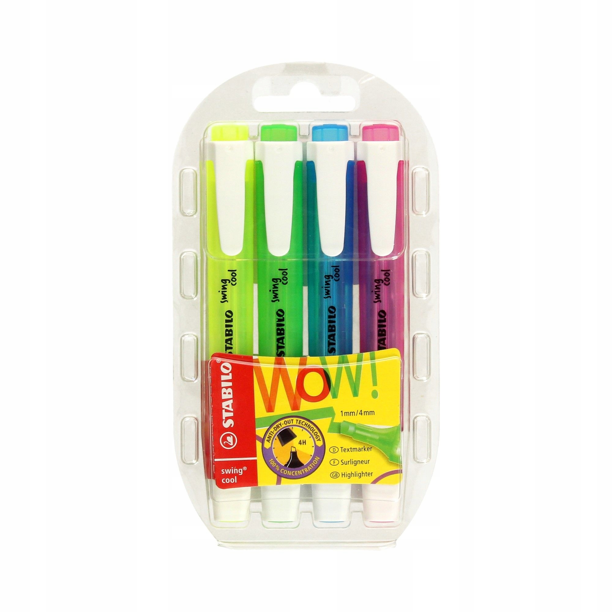 

Zakreślacze Stabilo Swing Cool Neon (4 sztuk)