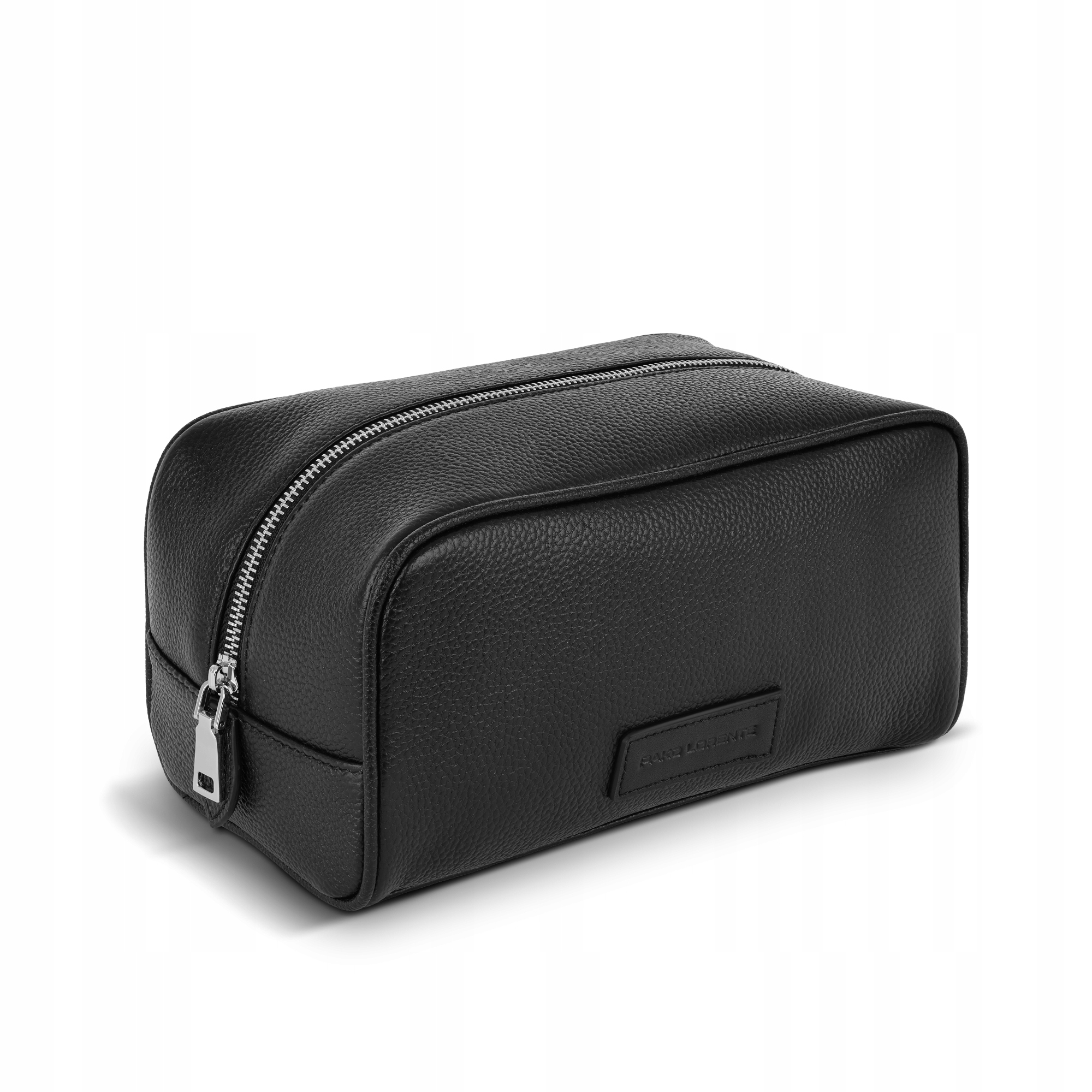 Skórzana kosmetyczka męska, czarna, Pako Lorente 14,5 x 24,5 x 14 cm