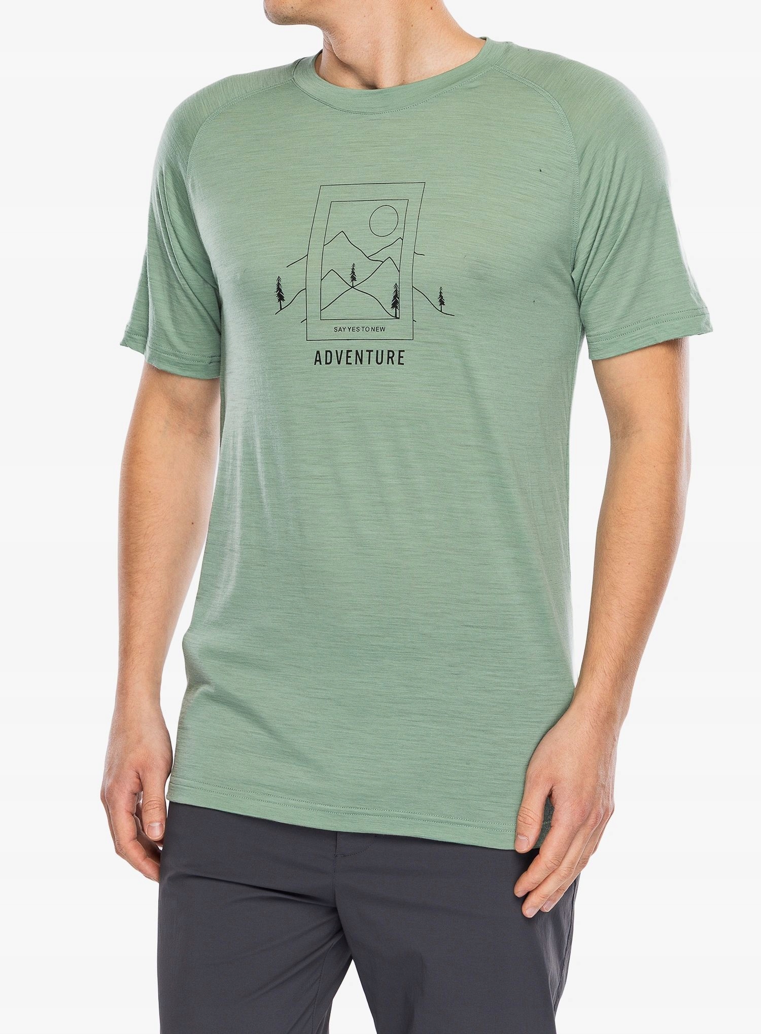 Tričko merino Sensor Merino Air Say Yes Tee Ss basil green S