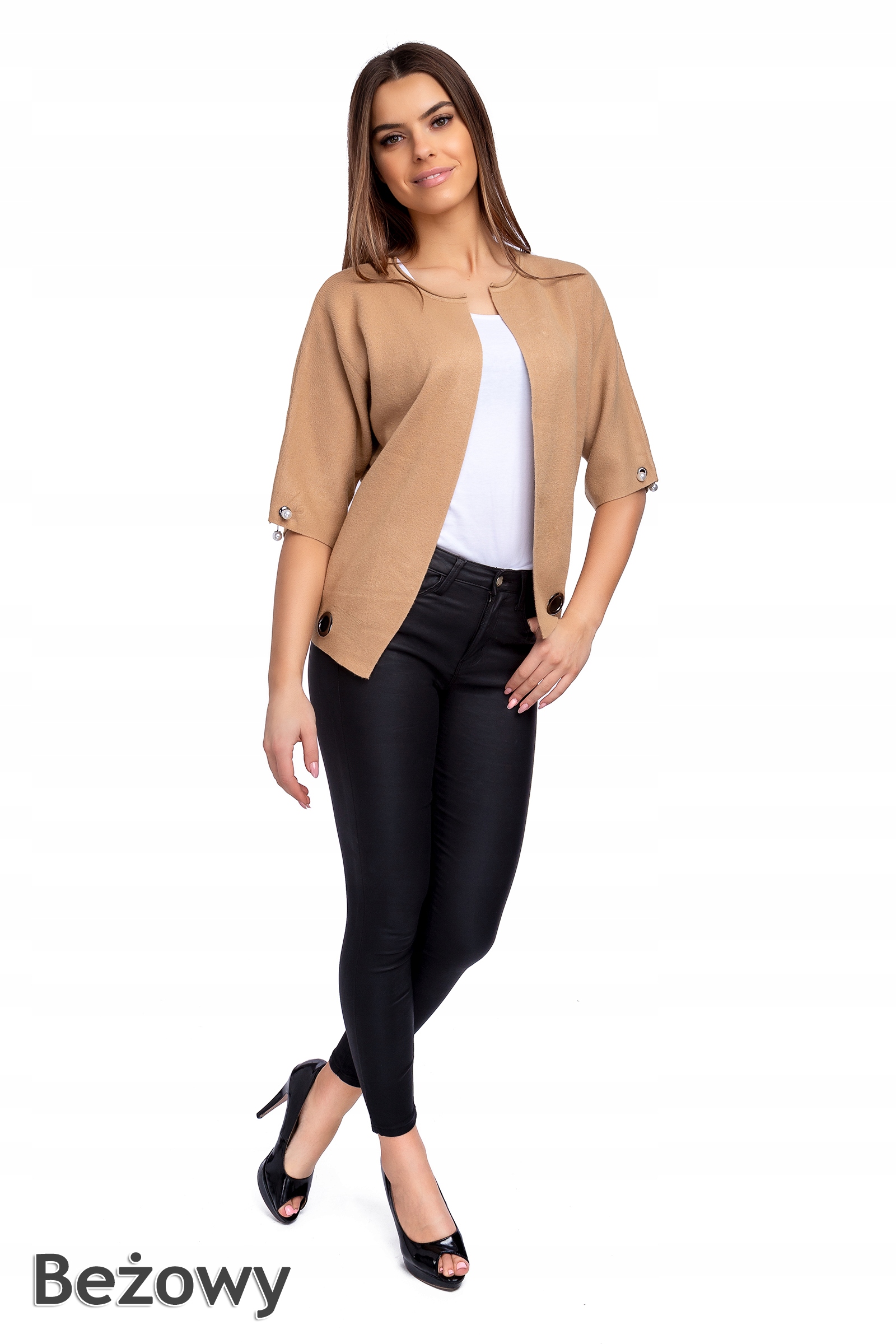 576__roz._XL_MILUTKA SWETERKOWA NARZUTKA Materiał dominujący wiskoza