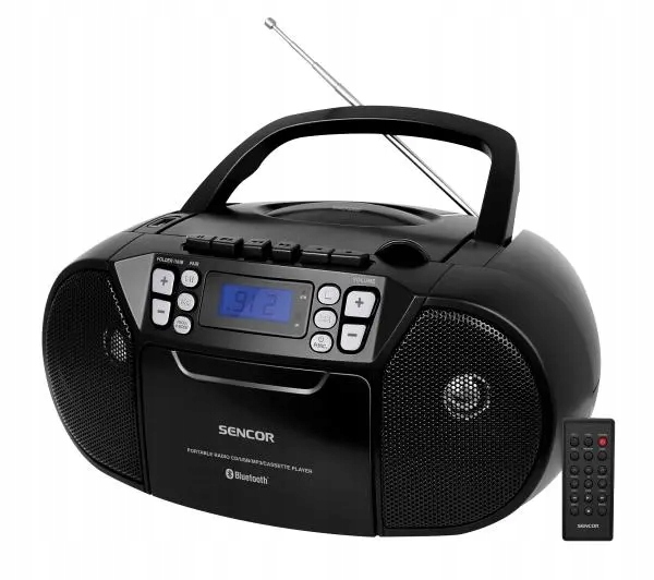 Radiomagnetofon CD Sencor Spt 3907 B kasety MP3 Bluetooth Usb Aux