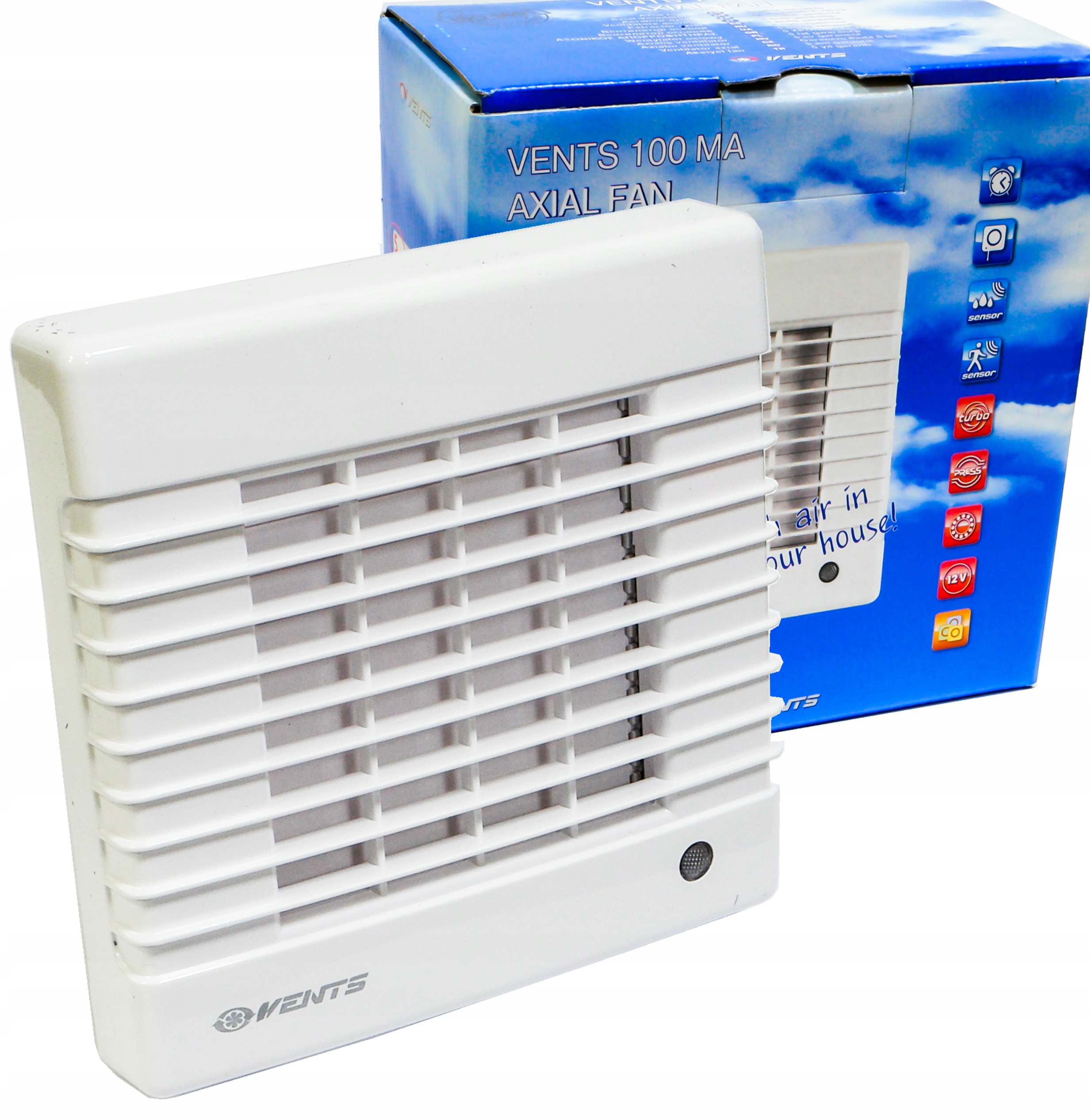 domácí ventilátor Vents 100MA s automatickou žaluzií