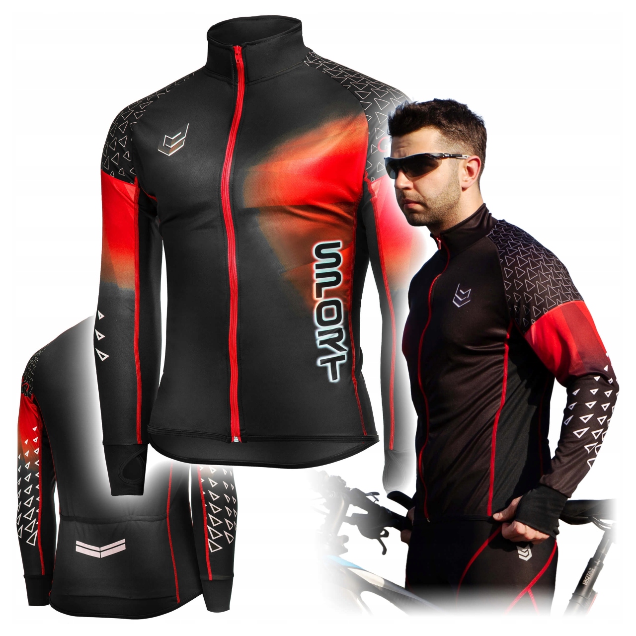 Cyklistické tričko na podzim, termoaktivní, pánské, velikost XL