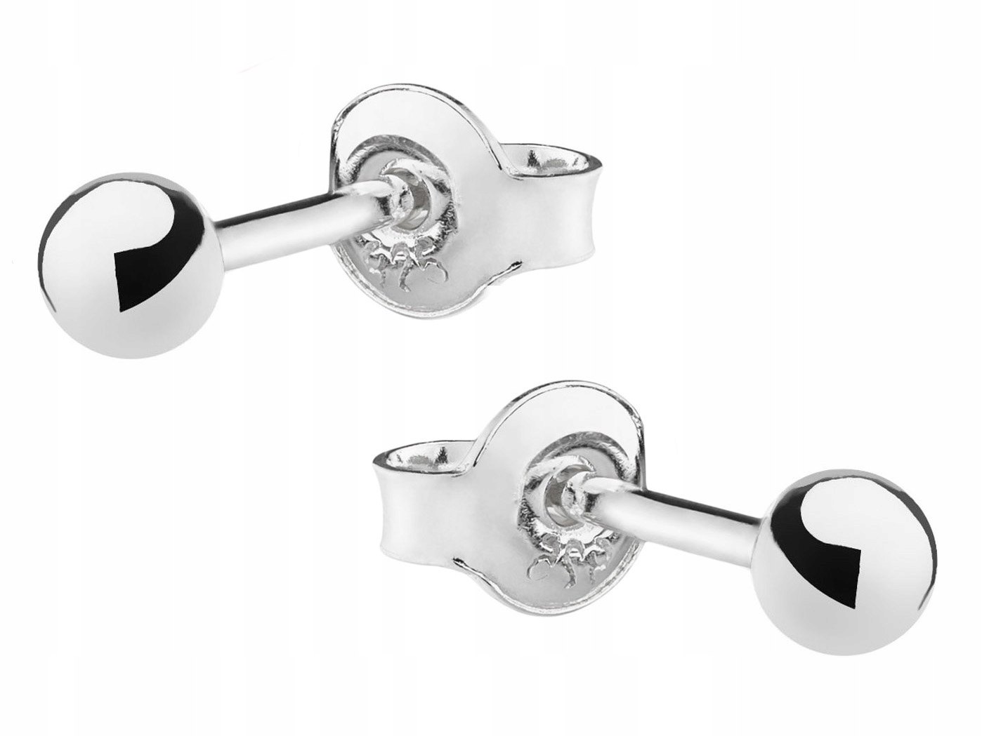 Kolczyki Srebrne Kulki 3mm Damskie Wkrętki Kuleczki Kulka Kuleczka Srebro-Zdjęcie-0