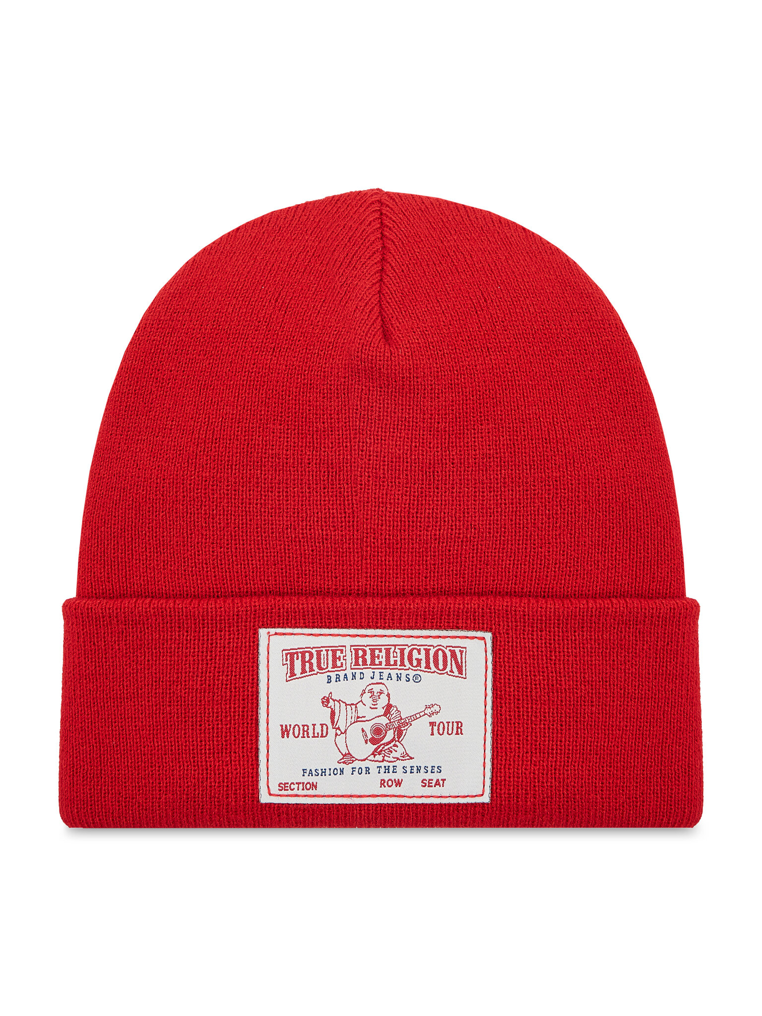True Religion Czapka Concert Patch TRBEANIE15 Red 6000