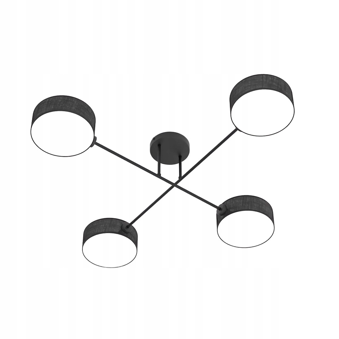 Stropné svietidlo Sputnik v čiernej farbe – moderný dizajn