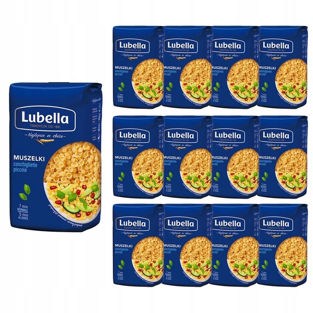 Levně Lubella Těstoviny mušle 400 g x 12 kusů