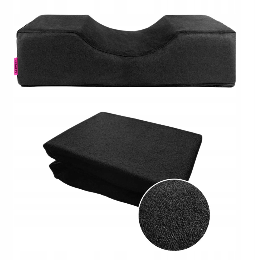 Polštář Kosmetická stylistka Černá Prostěradlo Elastické Povlak