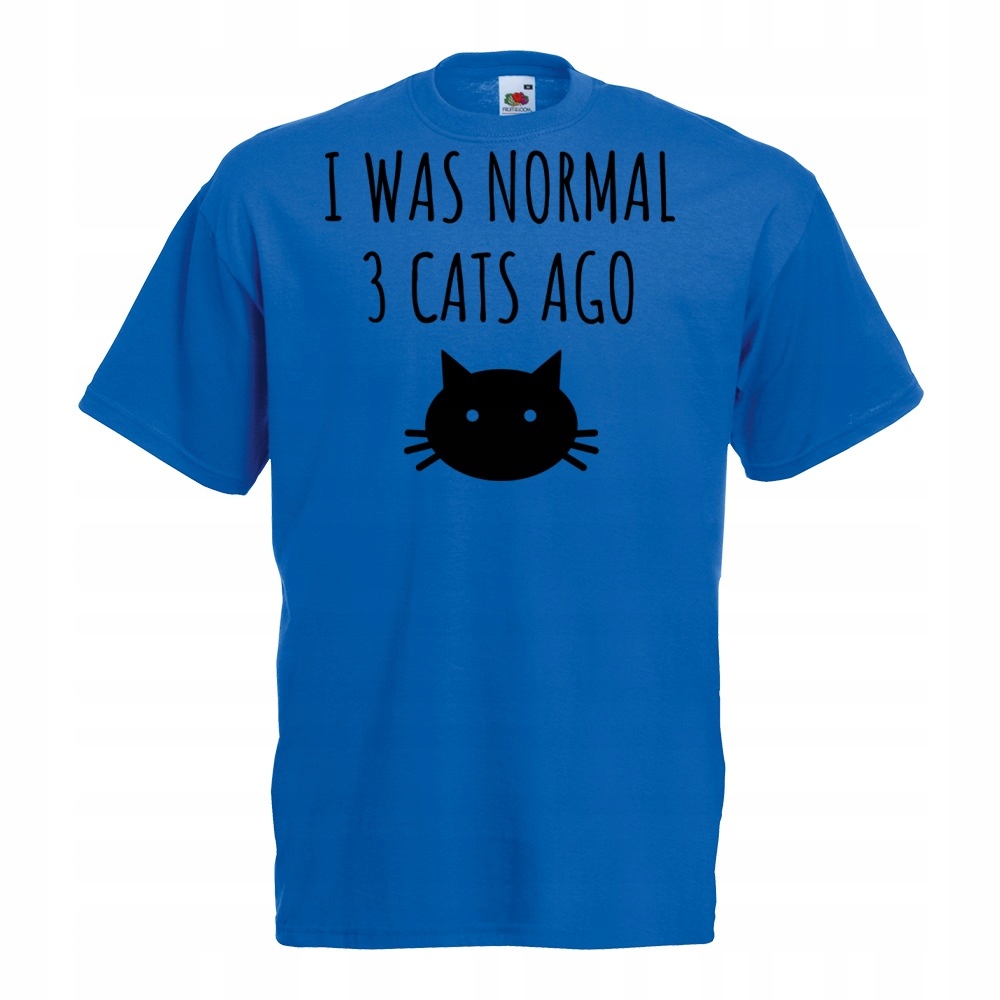 

Koszulka i was normal 3 cats ago L niebieska