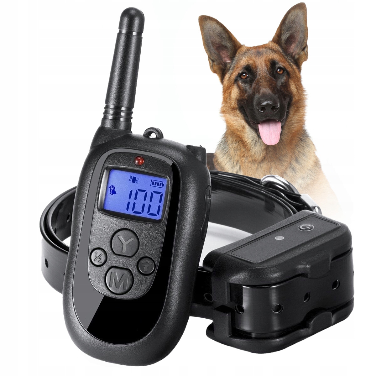 Elektrický Výcvikový Obojek Pro Psa S Ovladačem, Voděodolný, Proti Štěkání
