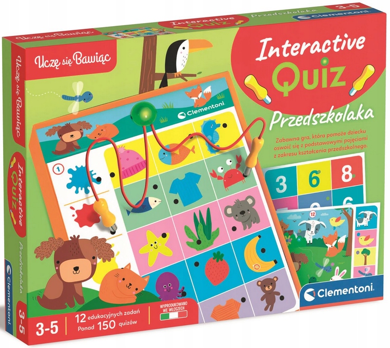 INTERAKTYWNY QUIZ PRZEDSZKOLAKA 50820 CLEMENTONI