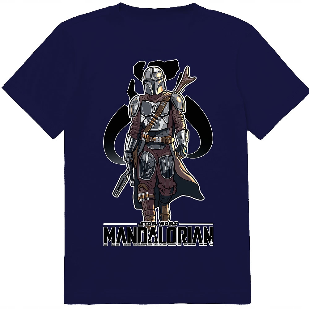 ZESTAW 3W1 KOSZULKA DLA DZIECI TATUAŻE NAKLEJKI THE MANDALORIAN 140 JAKOŚĆ Rozmiar M