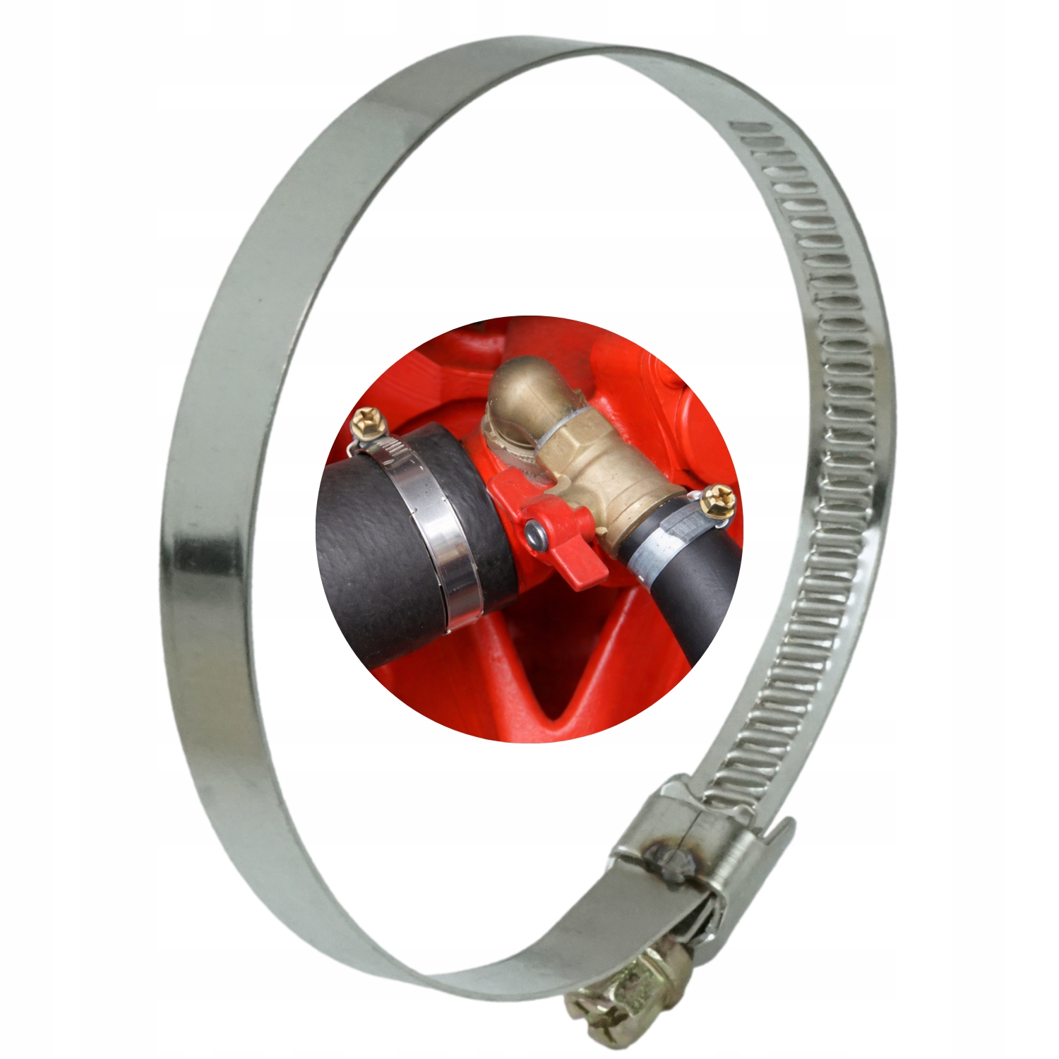 Opaska zaciskowa ślimakowa 9mm średnica 70-90mm, stal nierdzewna, 10 sztuk