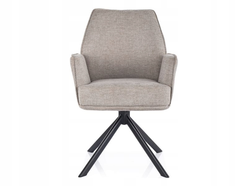 Čalúnená stolička Hugo Brego čierna/svetlá béžová do obývačky Sig