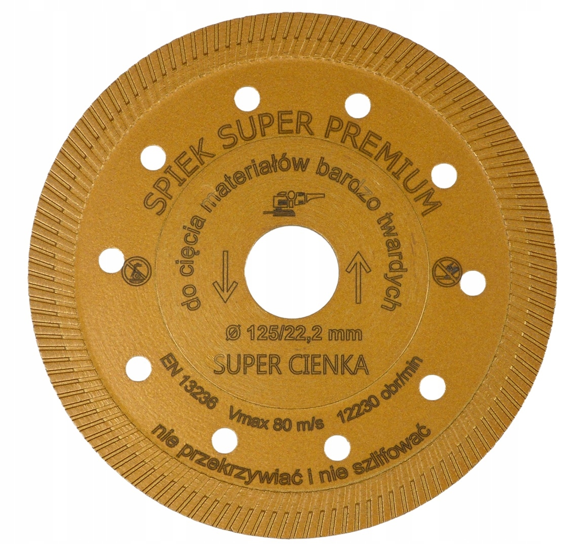 Diamantový Kotouč Pro Řezání Slinuté Dlažby Spieku Dlaždic Premium 125 mm 1,2 mm