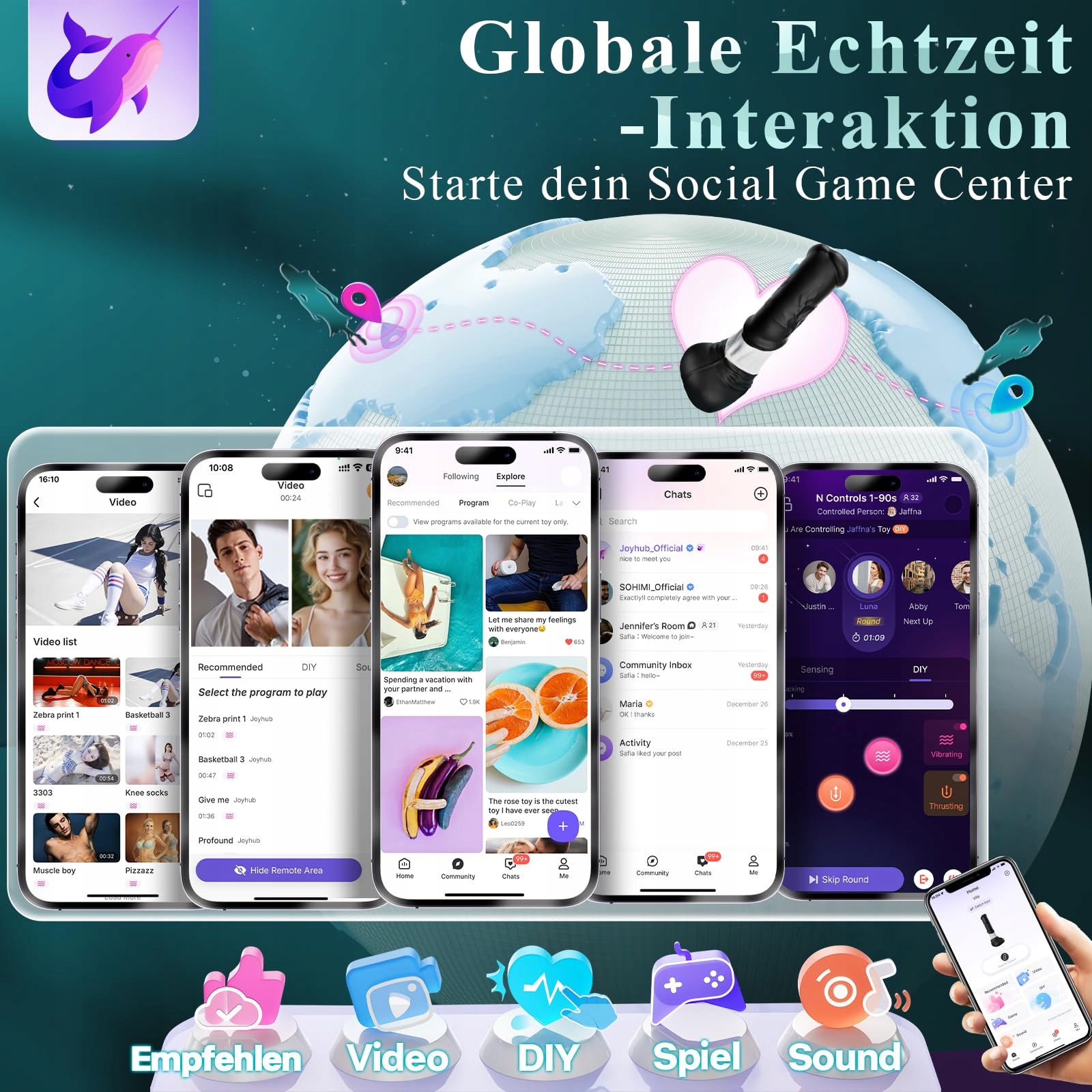 FANTASY Pferd Dildo Analny XXL 30CM Wibrator 7 Funkcji Dla Kobiet Mężczyzn — miniatura 4