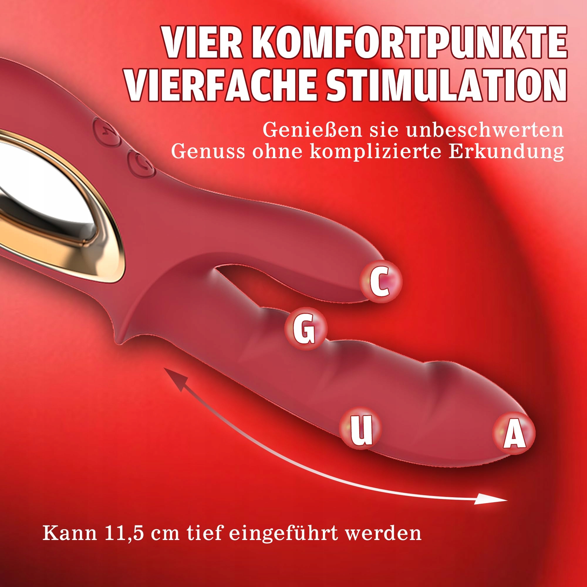 QGLUST Wibrator Dla Kobiet Z 12 Trybami Wibracji Stymulacja Punktu G — miniatura 2