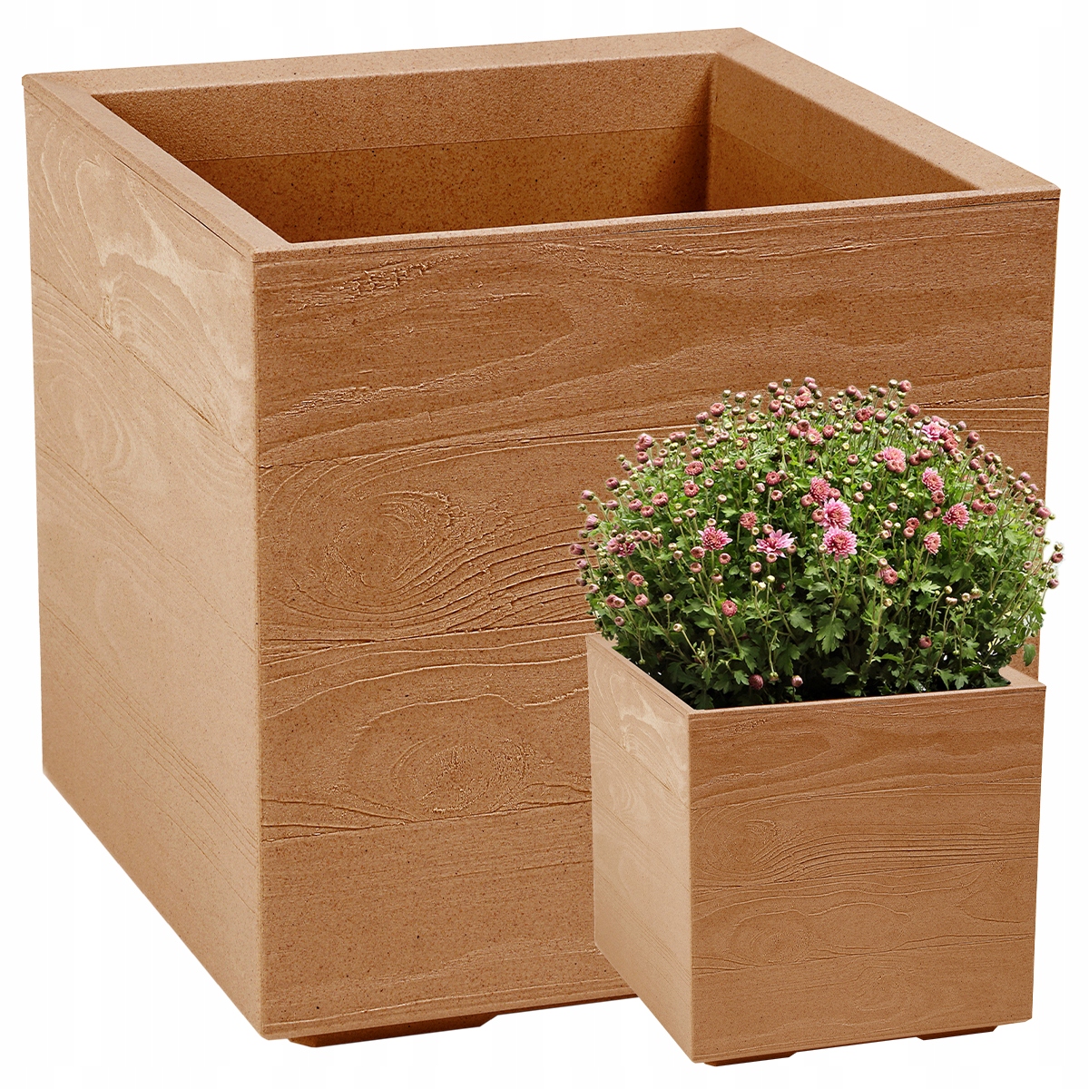 Kwietnik Donica Skrzynia Doniczka Misa Taras Ogród wood drewno 40x40x40cm