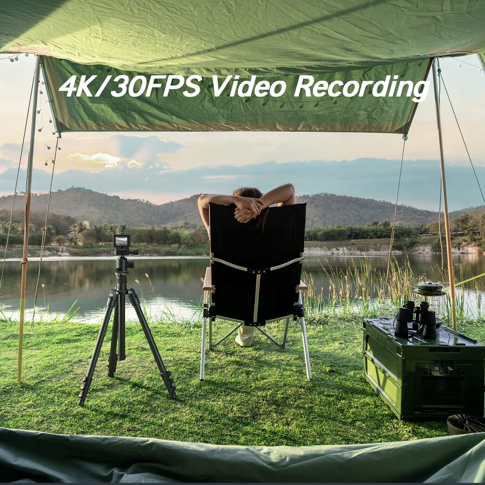 SURFOLA Kamera Sportowa 4K 20MP Wodoodporna 40M WiFi Z Mikrofonem — miniatura 3