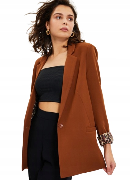Trendyol Hnědý Dámský Elegantní Sako Se Zapínáním 38 5AB