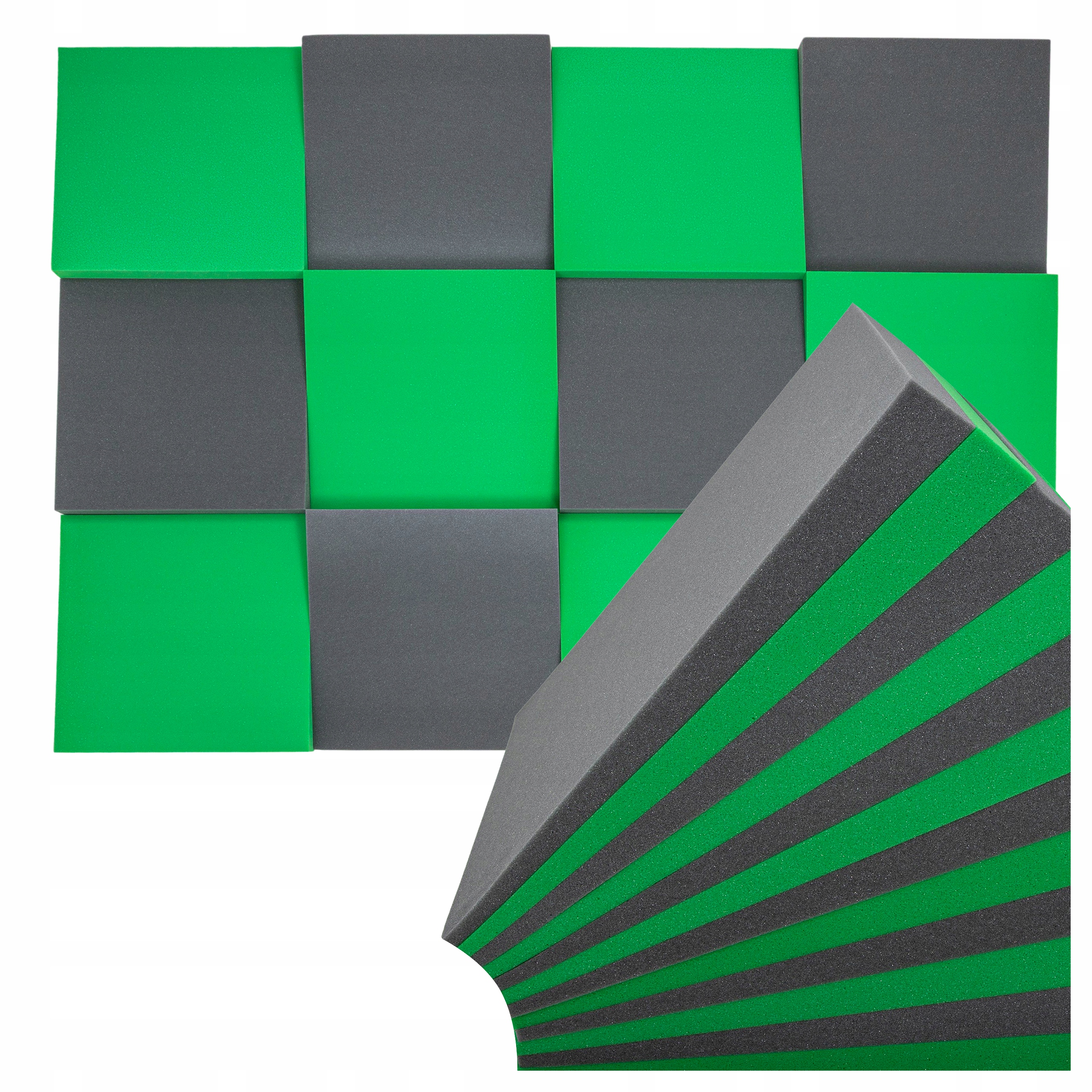 Akustická pena Bitmat 3D šikmý klin, vysoká kvalita zvuku v štúdiu 3 m2