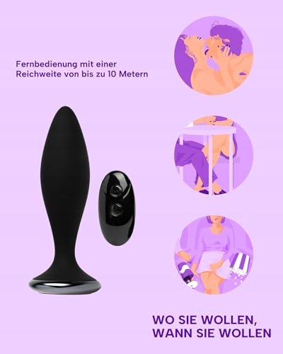 MYSECRETCASE Wibrator Analny Dla Mężczyzn i Kobiet Zdalnie Sterowany Plug — miniatura 3