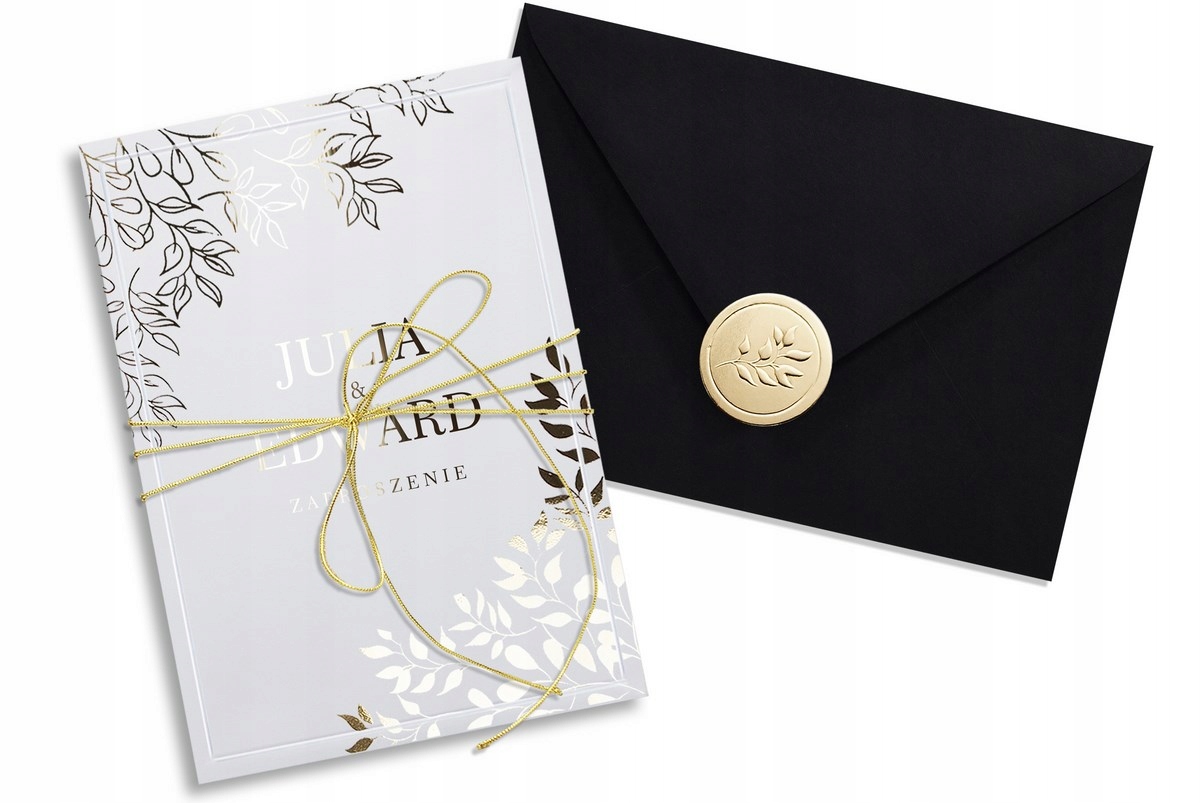 ZAPROSZENIA ŚLUBNE ZŁOTE SREBRNE ŚLUB ROSE GOLD