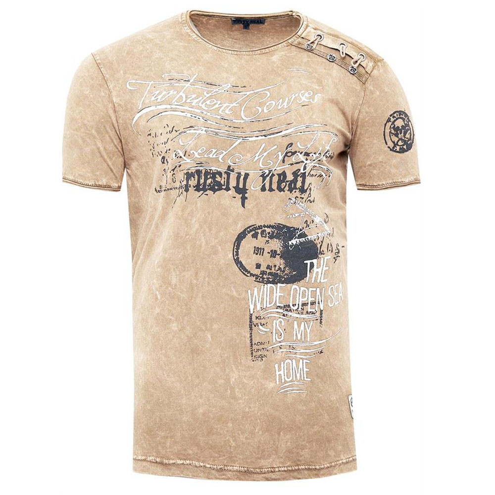 Rusty Neal tričko pánské 15194 regular fit XL béžová