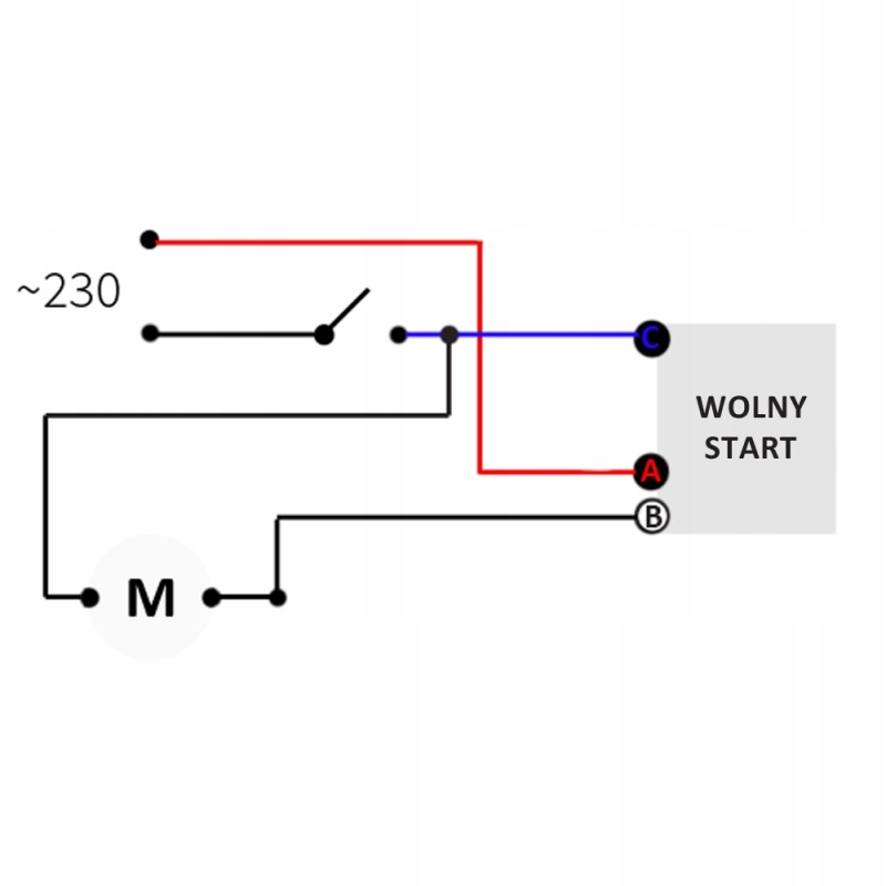 SOFT START MIĘKKI START WOLNY ŁAGODNY ROZRUCH 16A REZYSTOR MODUŁ 230V Rodzaj włącznik