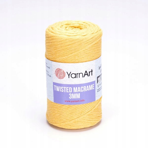 YarnArt Twisted Macrame 3mm 764 oranžový 4 x 250 g šňůra sada 195 m