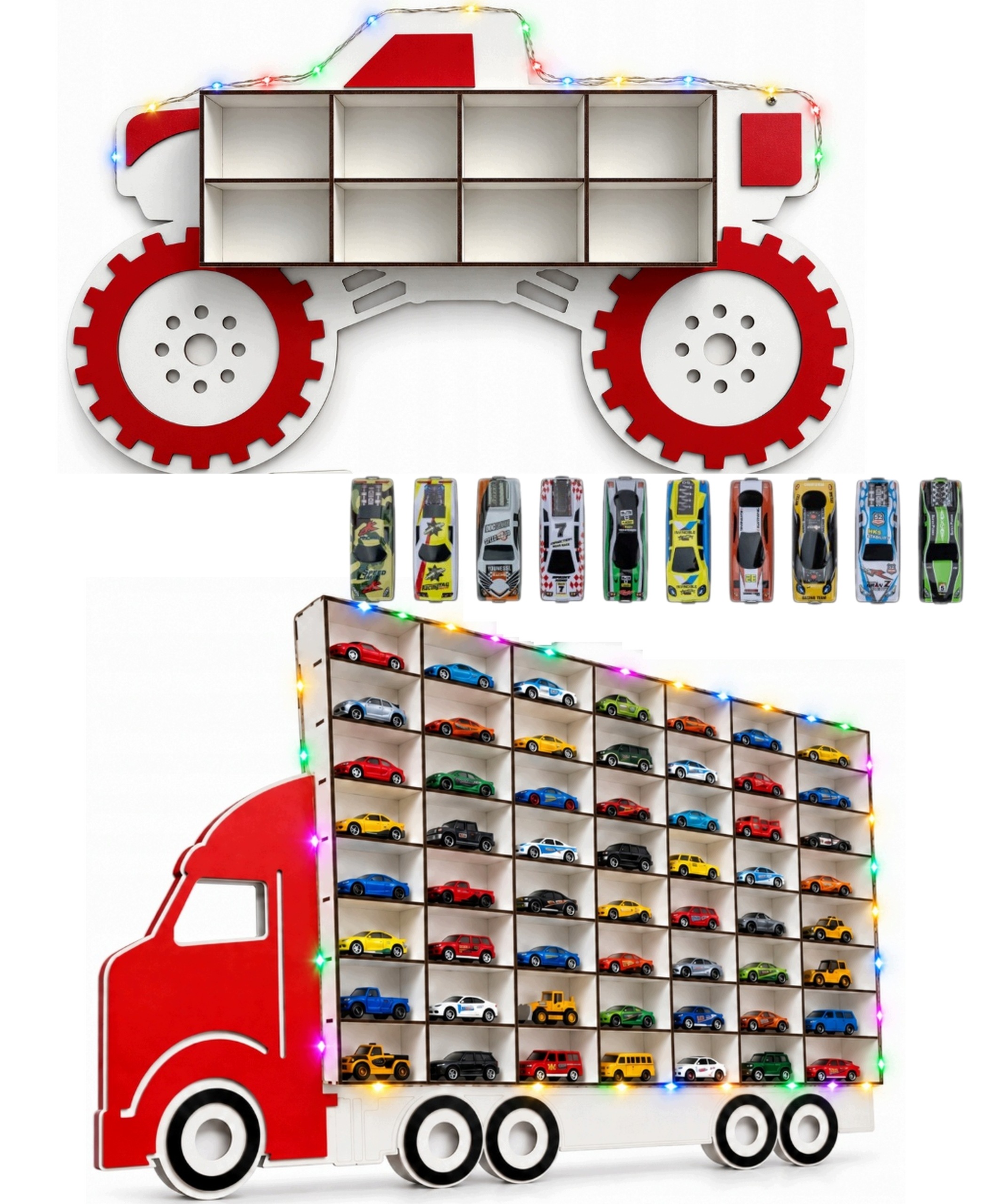 Dwa Giga Organizery Organizer na autka Tir Monster truck Ledowy 10AUTEK